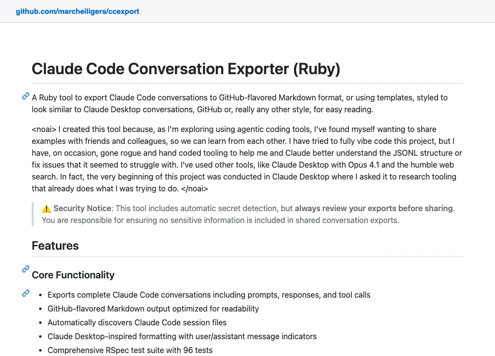 ccexport README